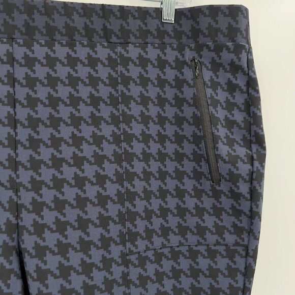 Lane Bryant Plus On The Go Slim Ankle Apres Houndstooth Pants Size 28 - Picture 4 of 6